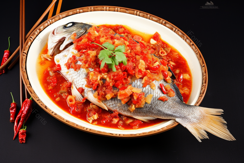 新鲜出锅的美味剁椒鱼头湘菜,高清,摄影图,摄影图片,图片大全,摄影图免费下载